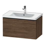 Duravit Meuble sous lavabo D-Neo 78,4x45,2 cm, noir/noisette, 1 tiroir, suspendu