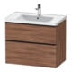 Duravit Meuble sous-lavabo D-Neo 78,4x45,2 cm, noir/noisette N, 1 porte, 1 tiroir-1