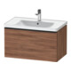 Duravit Meuble sous lavabo D-Neo 78,4x45,2 cm, noir/noisette naturel, 1 tiroir, suspendu-1