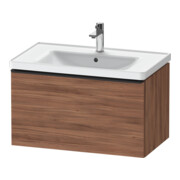Duravit Meuble sous lavabo D-Neo 78,4x45,2 cm, noir/noisette naturel, 1 tiroir, suspendu