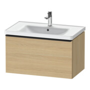 Duravit Meuble sous-lavabo D-Neo 78,4x45,2 cm, noir/noyer, 1 tiroir, suspendu