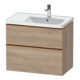 Duravit Meuble sous lavabo D-Neo 78,4x45,2cm, 1 porte, B D, blanc marbré-1