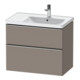 Duravit Meuble sous lavabo D-Neo 78,4x45,2cm, 1 porte, B R, ES geb/Bas ma-1