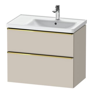 Duravit Meuble sous lavabo D-Neo 78,4x45,2cm, 1 porte, B R, gris poli/Taupe ma