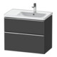 Duravit Meuble sous lavabo D-Neo 78,4x45,2cm, 1 porte, Droit, chr/Grap ma-1