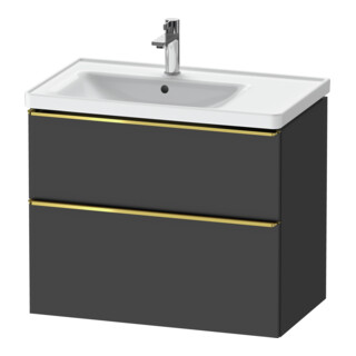 Duravit Meuble sous lavabo D-Neo 78,4x45,2cm, 1 porte, gauche, gris mat/poli