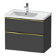 Duravit Meuble sous lavabo D-Neo 78,4x45,2cm, 1 porte, gauche, gris mat/poli-1