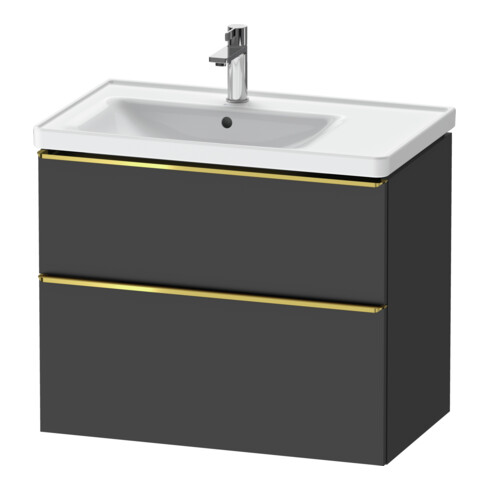Duravit Meuble sous lavabo D-Neo 78,4x45,2cm, 1 porte, gauche, gris mat/poli