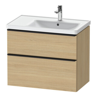 Duravit Meuble sous lavabo D-Neo 78,4x45,2cm, 1 tiroir, BR, noir/Oeuf Nat