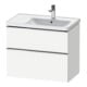 Duravit Meuble sous lavabo D-Neo 78,4x45,2cm, 1 tiroir, évier à droite, chr/blc ma-1