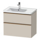 Duravit Meuble sous-lavabo D-Neo 78,4x45,2cm, 1 tiroir, L, taupe mat-1