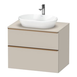 Duravit Meuble sous-lavabo D-Neo 80x55 cm, b chêne/gris, 2 tiroirs, 1 porte, 1 plan