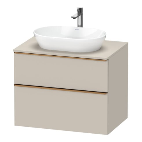 Duravit Meuble sous-lavabo D-Neo 80x55 cm, b chêne/gris, 2 tiroirs, 1 porte, 1 plan