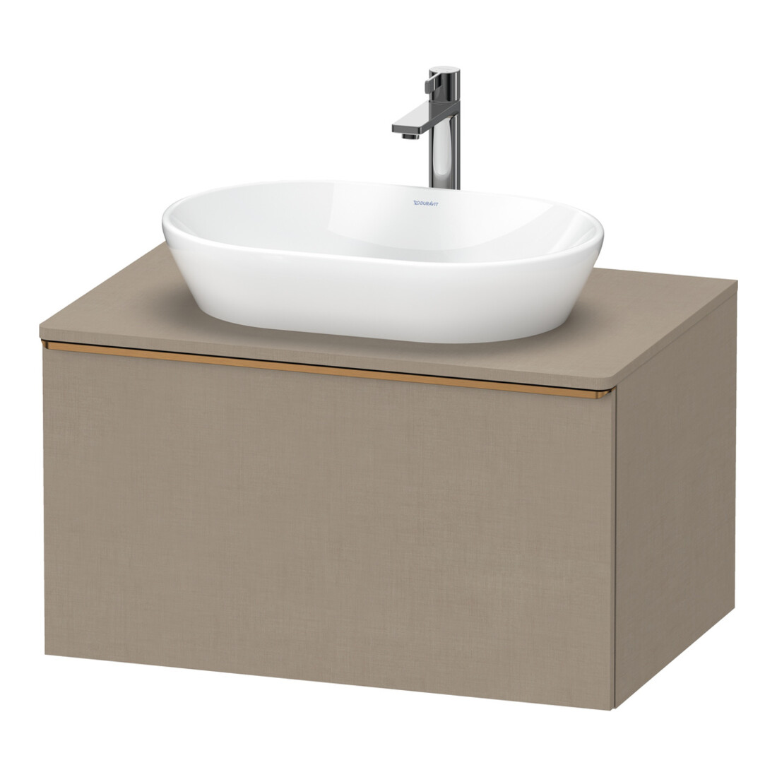 Duravit Meuble sous-lavabo D-Neo 80x55 cm, b chêne/lin, 1 tiroir, 1 tablette, suspendu