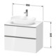 Duravit Meuble sous-lavabo D-Neo 80x55 cm, b geb/Lei, 2 SBK, 1 A, 1 Pl