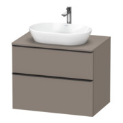 Duravit Meuble sous-lavabo D-Neo 80x55 cm, blanc/Bas m, 2 tiroirs, 1 porte, 1 tablette