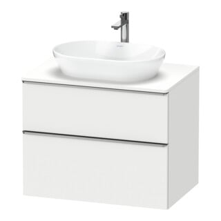 Duravit Meuble sous-lavabo D-Neo 80x55 cm, blanc/bois, 2 tiroirs, 1 porte, 1 plan