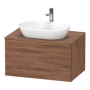 Duravit Meuble sous lavabo D-Neo 80x55 cm, blanc brillant, 1 porte, 1 tiroir, suspendu