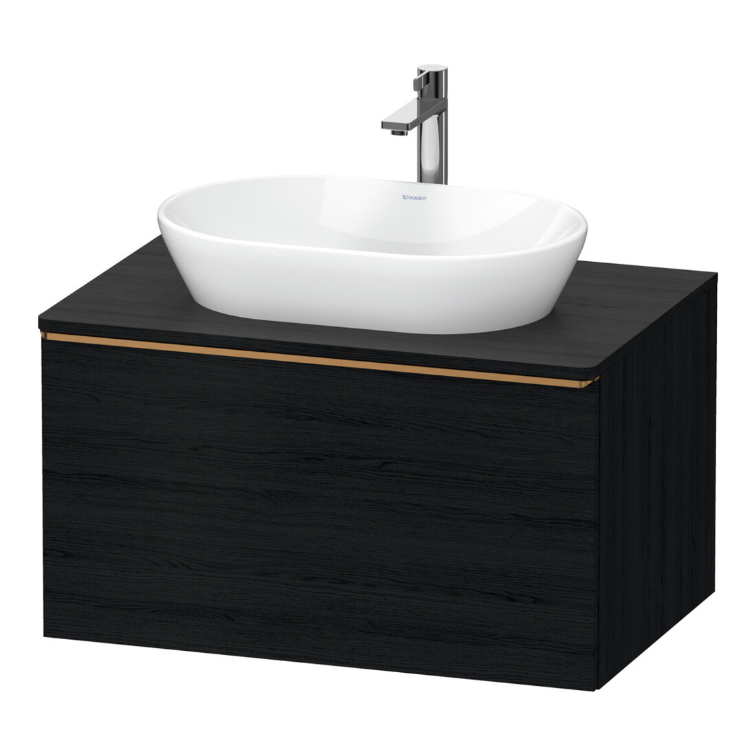 Duravit Meuble sous-lavabo D-Neo 80x55 cm, blanc brillant, 1 tiroir, 1 tablette, suspendu