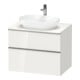 Duravit Meuble sous-lavabo D-Neo 80x55 cm, blanc brillant, 2 tiroirs, 1 porte, 1 tablette-1