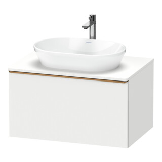 Duravit Meuble sous-lavabo D-Neo 80x55 cm, blanc/gris, 1 tiroir, 1 porte, suspendu