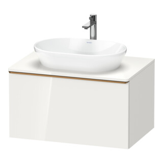 Duravit Meuble sous-lavabo D-Neo 80x55 cm, blanc/gris, 1 tiroir, 1 porte, suspendu