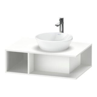 Duravit Meuble sous-lavabo D-Neo 80x55 cm, blanc mat, 1 tiroir, 1 tablette, suspendu