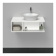 Duravit Meuble sous-lavabo D-Neo 80x55 cm, blanc mat, 1 tiroir, 1 tablette, suspendu-3