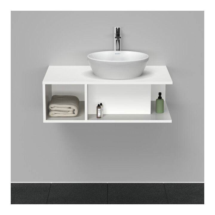 Duravit Meuble sous-lavabo D-Neo 80x55 cm, blanc mat, 1 tiroir, 1 tablette, suspendu