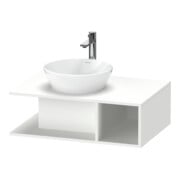 Duravit Meuble sous-lavabo D-Neo 80x55 cm, blanc mat, 1 tiroir, 1 tablette, suspendu