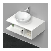 Duravit Meuble sous-lavabo D-Neo 80x55 cm, blanc mat, 1 tiroir, 1 tablette, suspendu-3