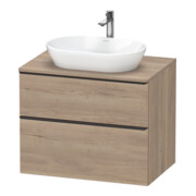 Duravit Meuble sous lavabo D-Neo 80x55 cm, blanc/œuf, 2 tiroirs, 1 porte, 1 tablette