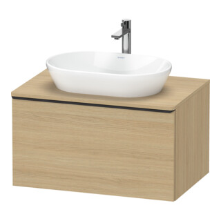 Duravit Meuble sous lavabo D-Neo 80x55 cm, blanc/œuf N, 1 tiroir, 1 porte, suspendu