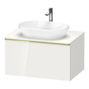 Duravit Meuble sous lavabo D-Neo 80x55 cm, blanc poli, 1 tiroir, 1 porte, suspendu