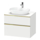 Duravit Meuble sous-lavabo D-Neo 80x55 cm, blanc poli/mat, 2 tiroirs, 1 porte, 1 plan-1