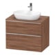 Duravit Meuble sous-lavabo D-Neo 80x55 cm, ch/nb N, 2 tiroirs, 1 porte, 1 tablette-1