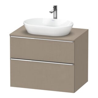 Duravit Meuble sous lavabo D-Neo 80x55 cm, chêne/lin, 2 tiroirs, 1 porte, 1 tablette