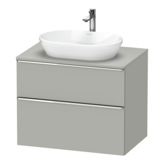 Duravit Meuble sous-lavabo D-Neo 80x55 cm, chrome/béton m, 2 tiroirs, 1 porte, 1 plan