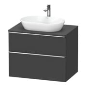 Duravit Meuble sous-lavabo D-Neo 80x55 cm, chrome/gris m, 2 tiroirs, 1 porte, 1 plan-1