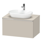 Duravit Meuble sous lavabo D-Neo 80x55 cm, chrome/taupe, 1 tiroir, 1 porte, suspendu-1