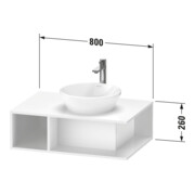 Duravit Meuble sous lavabo D-Neo 80x55 cm, E N, 1 tiroir, 1 tablette, suspendu-3