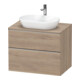 Duravit Meuble sous-lavabo D-Neo 80x55 cm, ES blanc/émeri, 2 tiroirs, 1 porte, 1 tablette-1