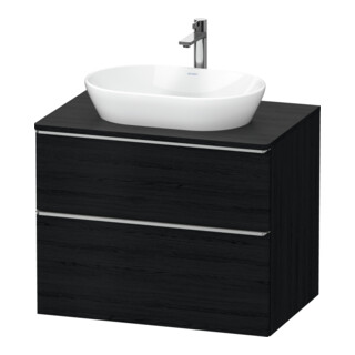 Duravit Meuble sous lavabo D-Neo 80x55 cm, ES blanc/ivoire, 2 tiroirs, 1 porte, 1 plan