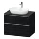 Duravit Meuble sous lavabo D-Neo 80x55 cm, ES blanc/ivoire, 2 tiroirs, 1 porte, 1 plan-1