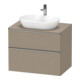 Duravit Meuble sous-lavabo D-Neo 80x55 cm, ES chêne/blanc, 2 tiroirs, 1 porte, 1 plan-1