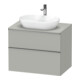 Duravit Meuble sous-lavabo D-Neo 80x55 cm, ES chêne/gris, 2 tiroirs, 1 porte, 1 plan-1