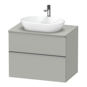 Duravit Meuble sous-lavabo D-Neo 80x55 cm, ES chêne/gris, 2 tiroirs, 1 porte, 1 plan