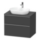 Duravit Meuble sous lavabo D-Neo 80x55 cm, ES chêne/gris m, 2 tiroirs, 1 porte, 1 plan-1