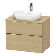 Duravit Meuble sous lavabo D-Neo 80x55 cm, g pol/Ei N, 2 tiroirs, 1 porte, 1 plan