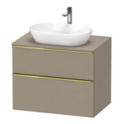 Duravit Meuble sous lavabo D-Neo 80x55 cm, g pol/Lei, 2 tiroirs, 1 porte, 1 plan-1